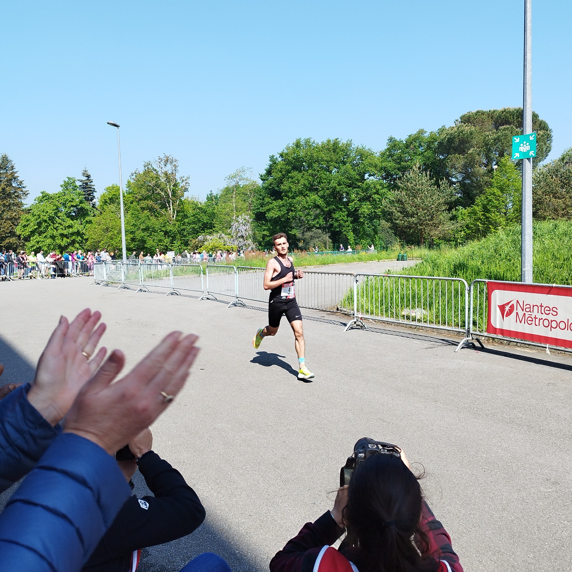 Un coureur surement content d'être arrivé